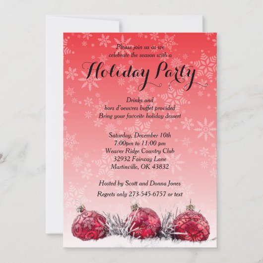 Invitation Fête de Noël (Devant)