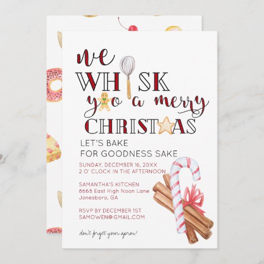 Invitation Fête de Noël (Devant / Derrière)