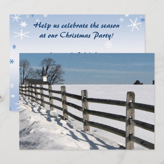 Invitation Fête de Noël (Devant / Derrière)