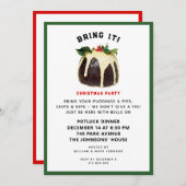 Invitation Fête de Noël (Devant / Derrière)