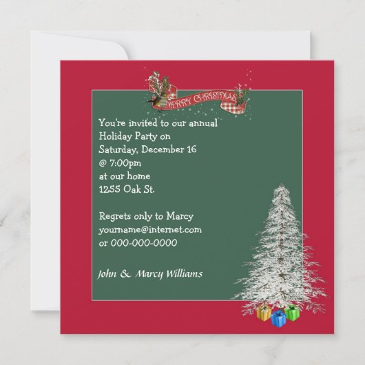 Invitation Fête de Noël (Devant)