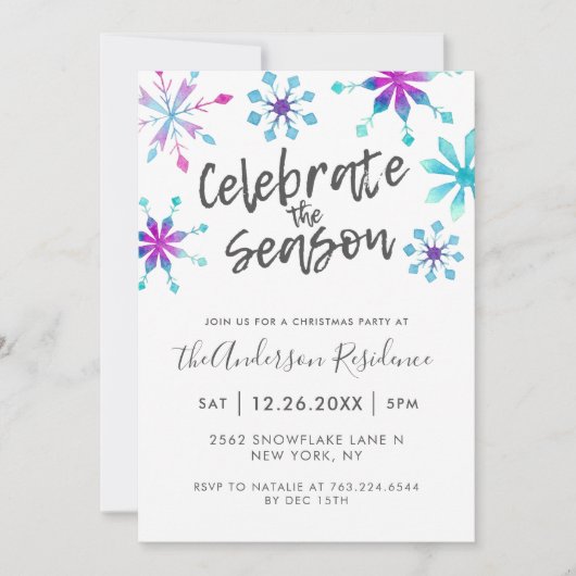 Invitation Fête de Noël (Devant)