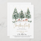 Invitation Fête de Noël (Devant / Derrière)