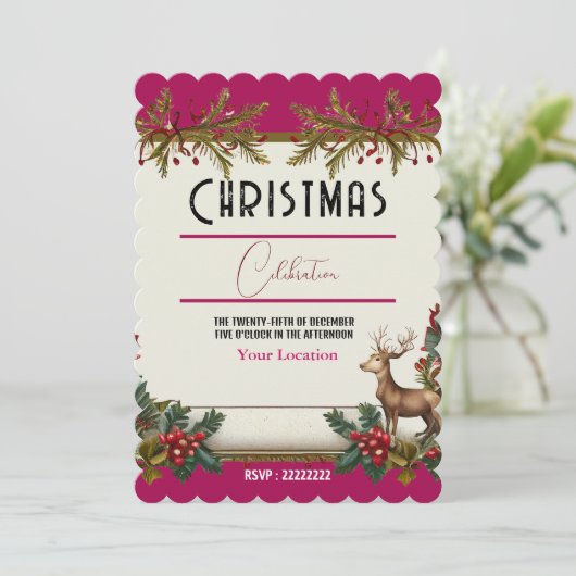 Invitation Fête de Noël (Debout devant)