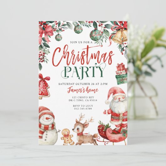 Invitation Fête de Noël (Debout devant)