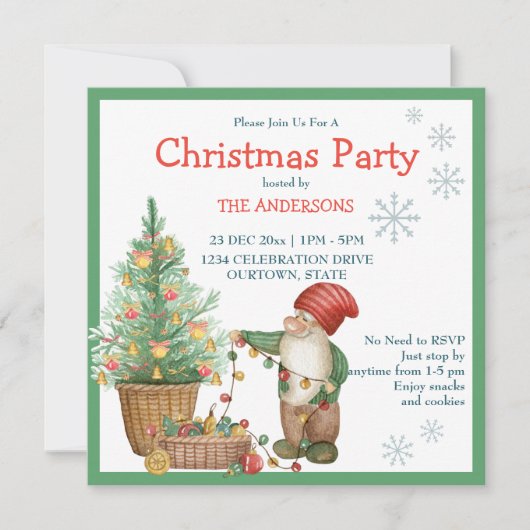 Invitation Fête de Noël (Devant)