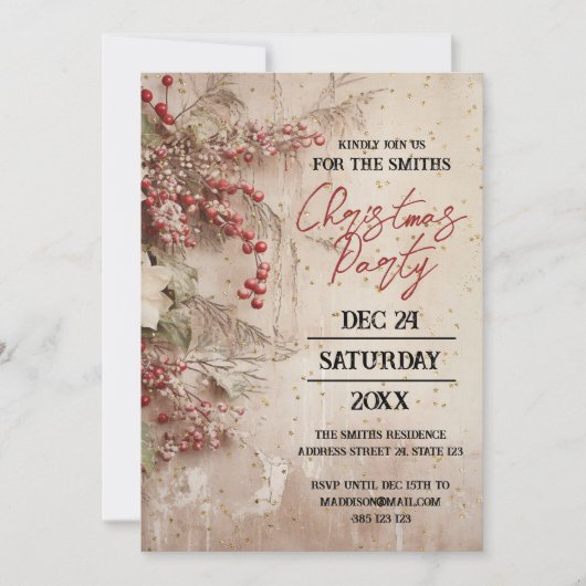 Invitation Fête de Noël (Devant)