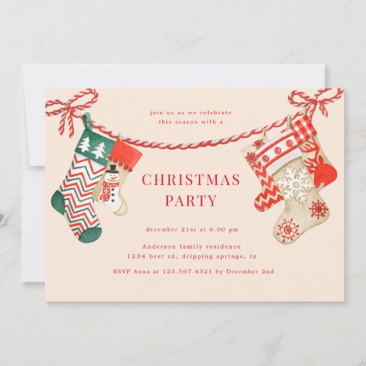 Invitation Fête de Noël (Devant)