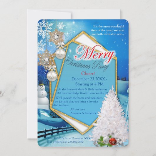 Invitation Fête de Noël (Devant)