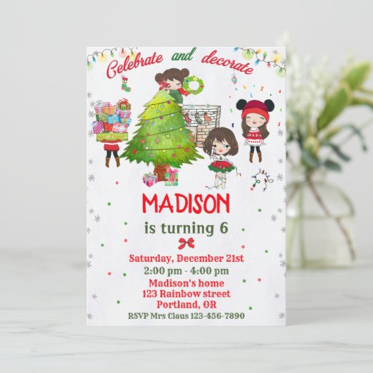 Invitation Fête de Noël (Debout devant)