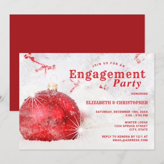 Invitation Fête de Noël (Devant / Derrière)