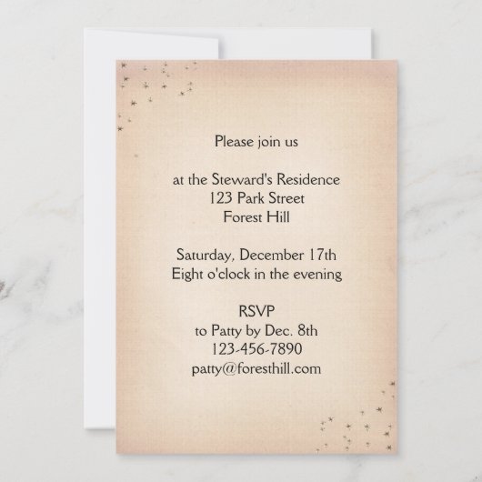 Invitation Fête de Noël (Dos)