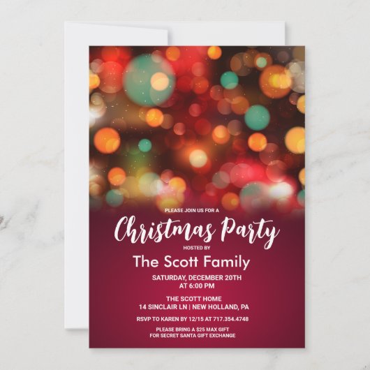 Invitation Fête de Noël (Devant)