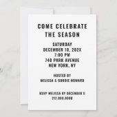 Invitation Fête de Noël (Dos)