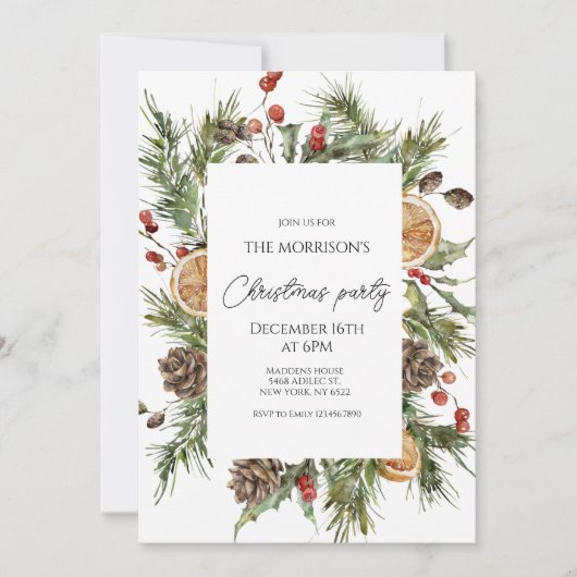 Invitation Fête de Noël (Devant)
