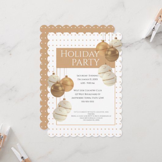 Invitation Fête de Noël (Devant/Arrière en situation)