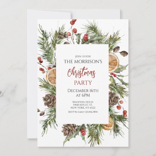 Invitation Fête de Noël (Devant)