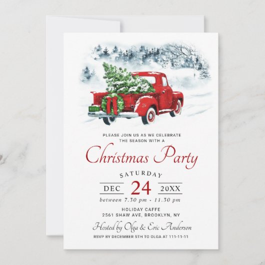 Invitation Fête de Noël (Devant)