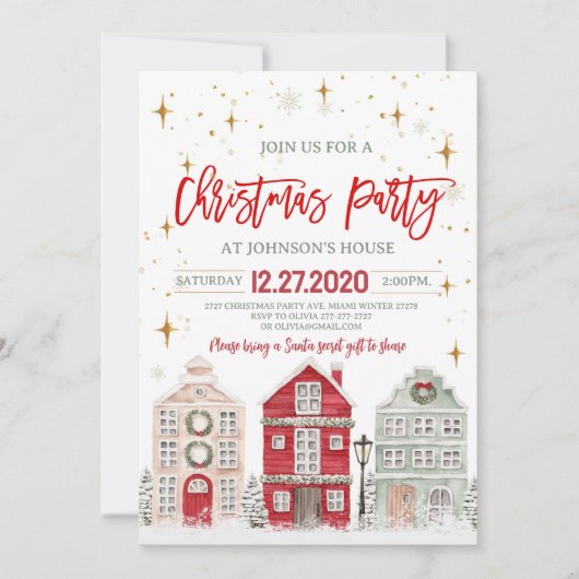 Invitation Fête de Noël (Devant)