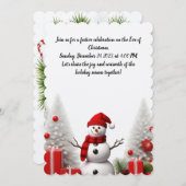 Invitation Fête de Noël (Devant / Derrière)