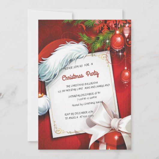 Invitation Fête de Noël (Devant)