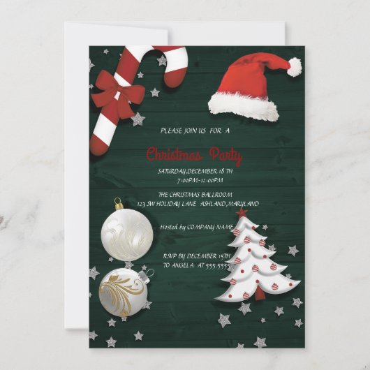 Invitation Fête de Noël (Devant)