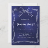 Invitation Fête de Noël à arc bleu (Devant)