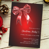 Invitation Fête de Noël à arc rouge