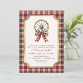 Invitation Fête de Noël à la campagne (Debout devant)