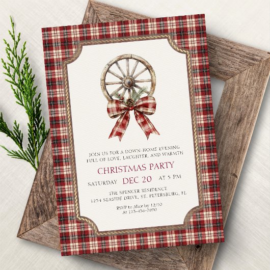 Invitation Fête de Noël à la campagne