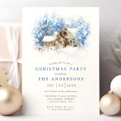 Invitation Fête de Noël à la campagne dans un chalet rustique