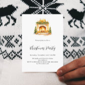 Invitation Fête de Noël à la cheminée