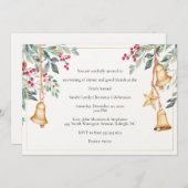 Invitation Fête de Noël à la main (Devant / Derrière)