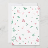 Invitation Fête de Noël à la main dessinée (Dos)