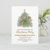 Invitation Fête de Noël à la main du milieu du siècle (Debout devant)