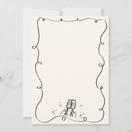 Invitation Fête de Noël à la main irrégulière (Dos)