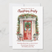 Invitation Fête de Noël à la maison (Devant)