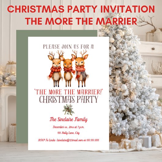 Invitation Fête de Noël à la maison Plus on est de fous, plus