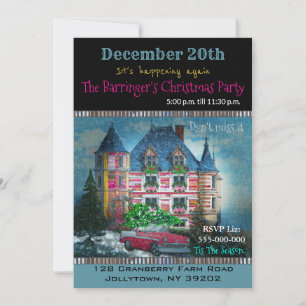 Invitation Fête de Noël à la maison pour les vacances