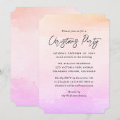 Invitation Fête de Noël à l'aquarelle (Devant / Derrière)
