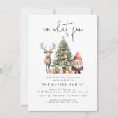 Invitation Fête de Noël à l'aquarelle fantaisiste (Devant)