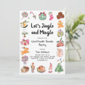 Invitation Fête de Noël à main d'aquarelle (Debout devant)