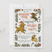 Invitation Fête de Noël à thème chien (Devant)