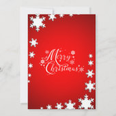 Invitation Fête de Noël à thème rouge et blanc (Dos)