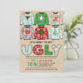 Invitation Fête de Noël affreuse (Debout devant)