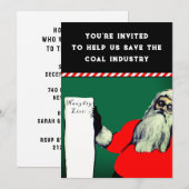 Invitation Fête de Noël amusante (Devant / Derrière)