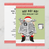 Invitation Fête de Noël amusante (Devant / Derrière)