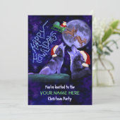 Invitation Fête de Noël amusante Moche Sweet Pun (Debout devant)