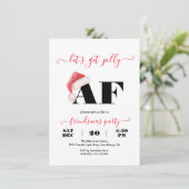 Invitation Fête de Noël amusante pour les amis de Jolly AF (Debout devant)