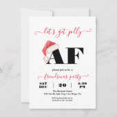 Invitation Fête de Noël amusante pour les amis de Jolly AF (Devant)